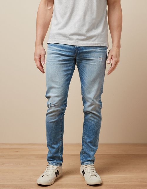 Jeans AE Airflex + Athletic Skinny desgastado