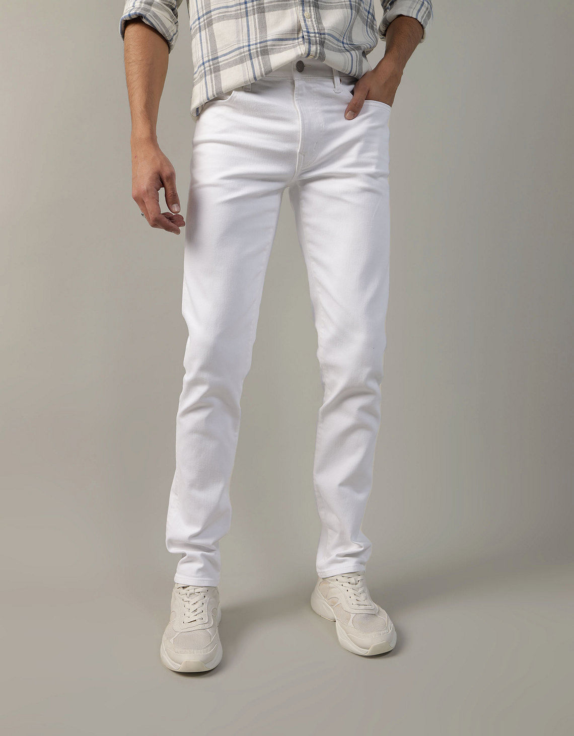 Ropa Camisa De Jean Y Pantalon Blanco Hombre Camisa En Denim