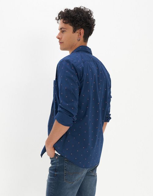 Camisa Ae abotonada Everyday de corte ajustado con estampado
