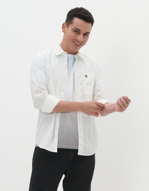 Camisa Ae abotonada Everyday de corte ajustado con estampado