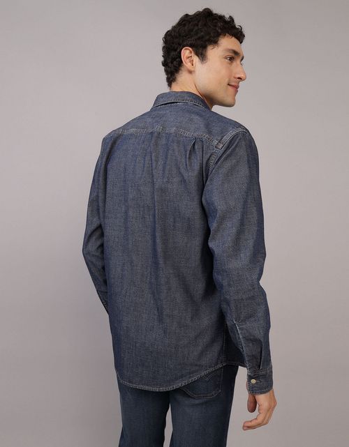 Camisa en Denim Manga Larga Hombre AE