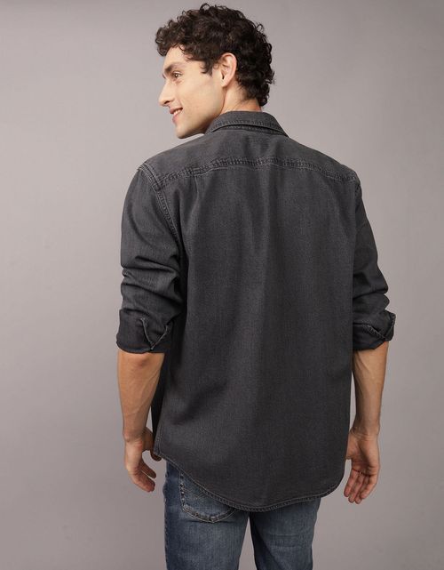Camisa en Denim Manga Larga Hombre AE
