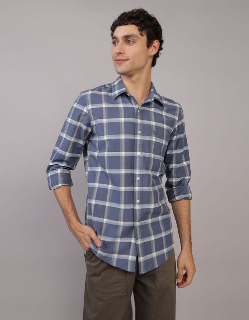 Camisa de Cuadros Manga Larga Hombre AE