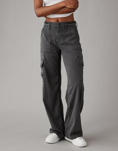 Pantalón AE Baggy ancho con cintura alta y elástico