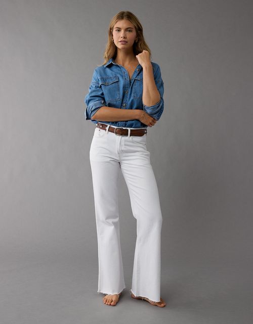 Camisa en Denim Oversized Manga Larga Mujer AE
