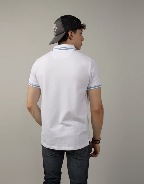 Camiseta Polo en Pique Ae con Logo