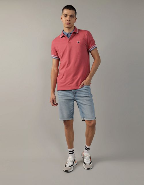 Camiseta Polo en Pique Ae con Logo