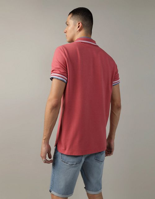 Camiseta Polo en Pique Ae con Logo