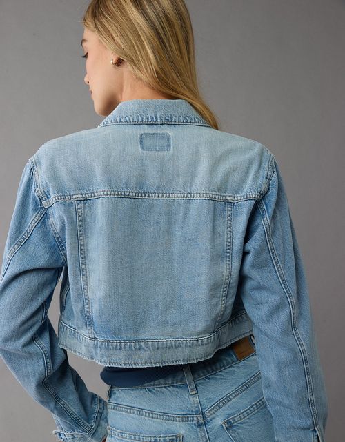 Chaqueta AE en Denim Crop de Mujer