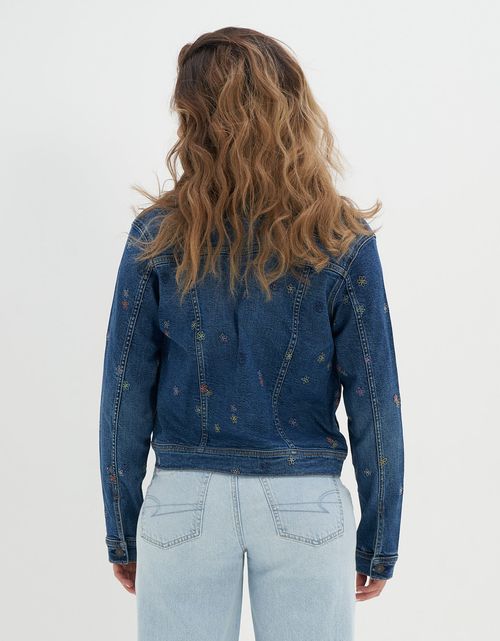 Chaqueta Ae vaquera bordada clásica