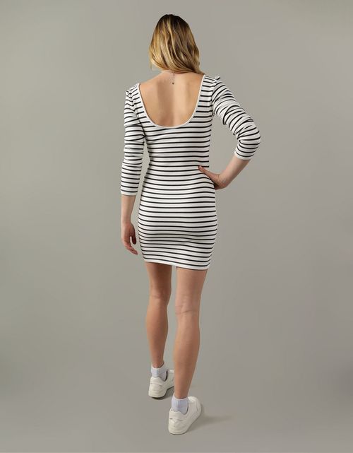 Vestido Ae Manga larga de rayas