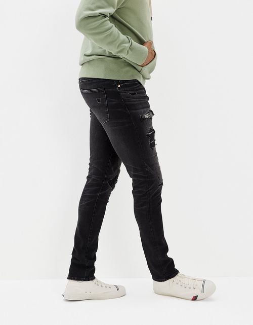 Jean Slim  Ae  360 Parcheado