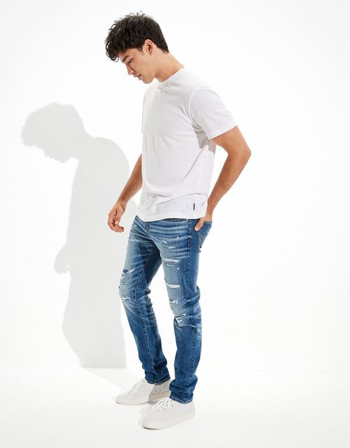 Jean Skinny  Ae  360 parcheados