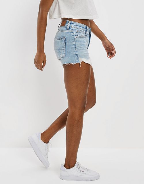 Short súper corto en denim Ae Ne(x)t Level de tiro alto