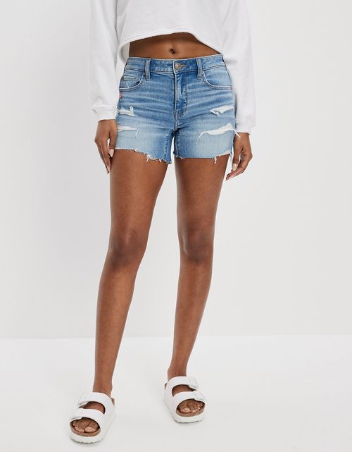 Short AE Ne(x)t Level Denim Midi de tiro bajo
