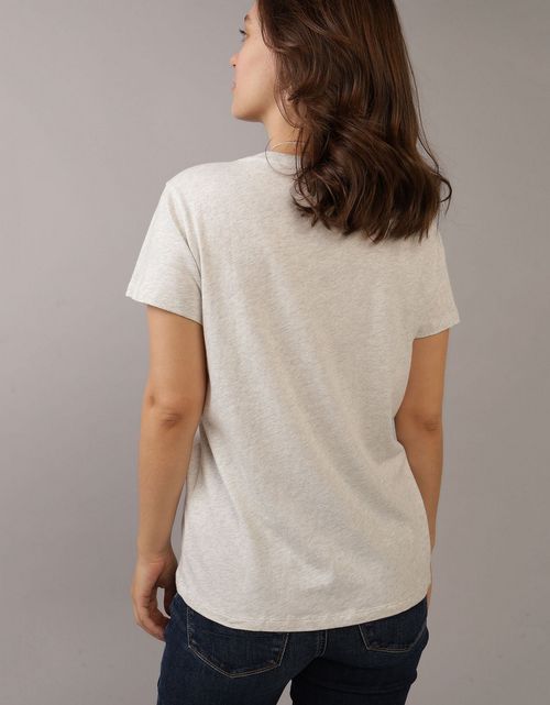 Camiseta AE con estampado manga corta de mujer