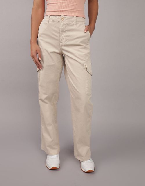 Pantalón AE tipo cargo de tiro alto para mujer