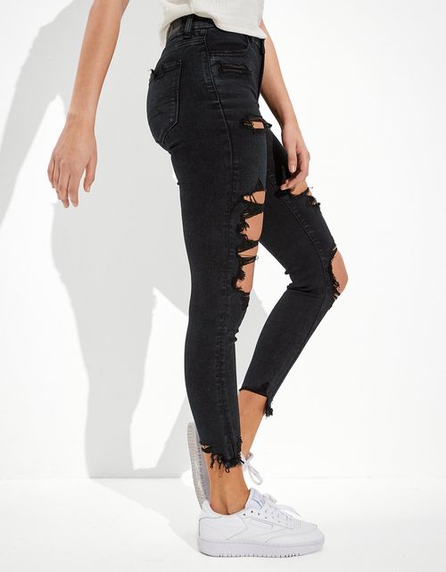Jegging AE Forever Soft con rotos de tiro alto crop