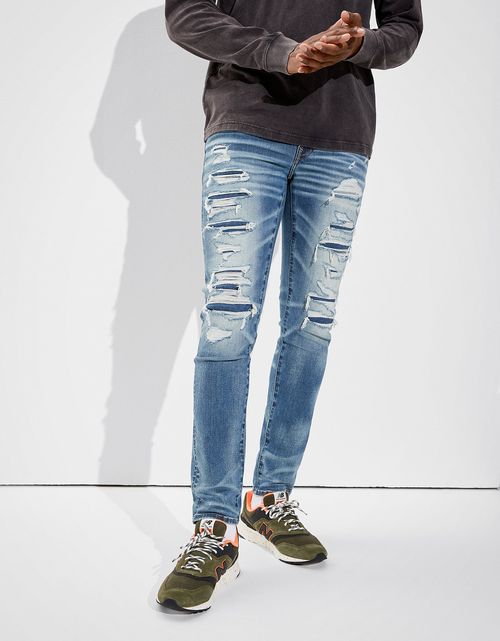 Jean Skinny  Ae  360 parcheados