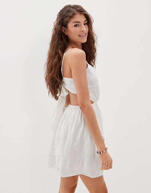Beach Dress AE con cut-out de rayas