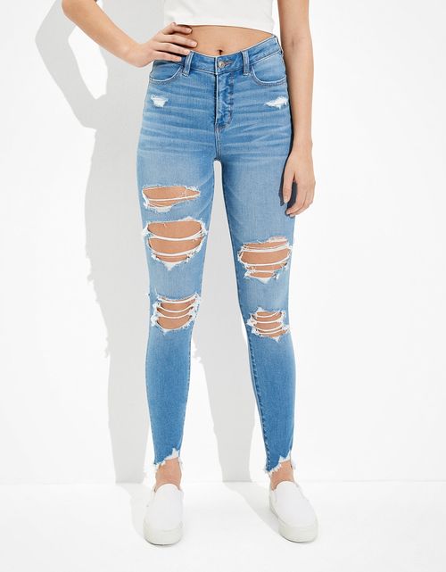 Jegging AE Dream con rotos de tiro alto
