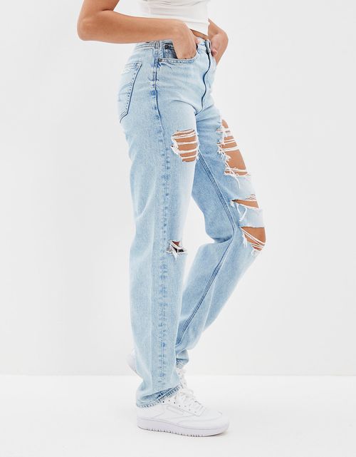 Pantalón AE Baggy de cintura ancha con rasgaduras