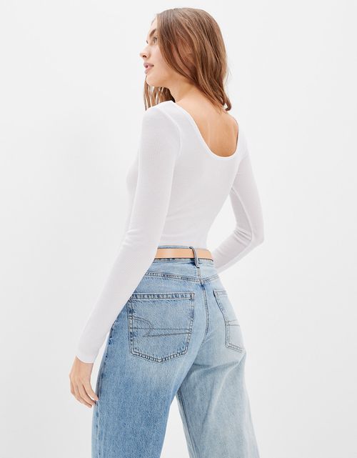 Body AE de manga larga y cuello redondo