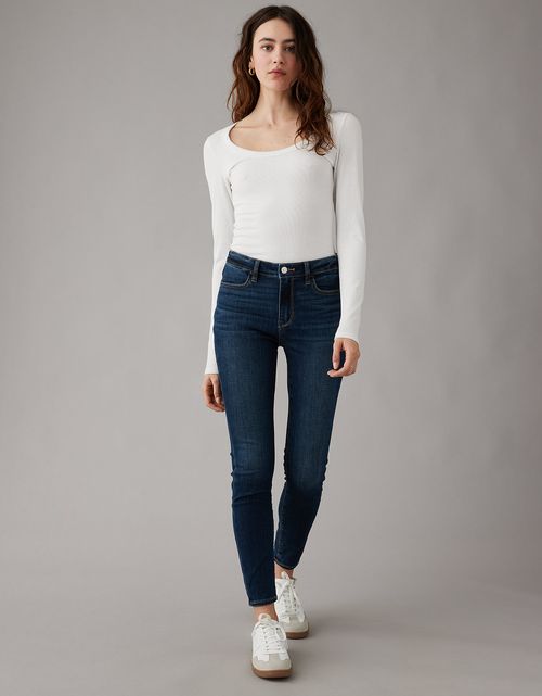 Jegging tobillero en denim Ae de tiro alto