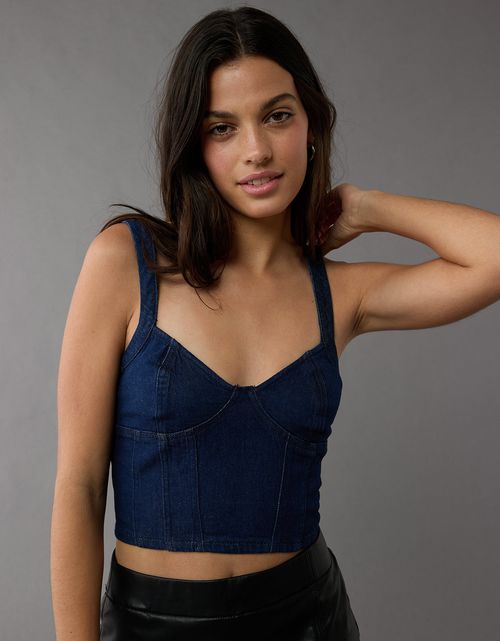 Top en Denim Mujer AE