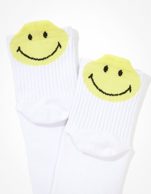 Medias AE corte talón con diseño de emoticones