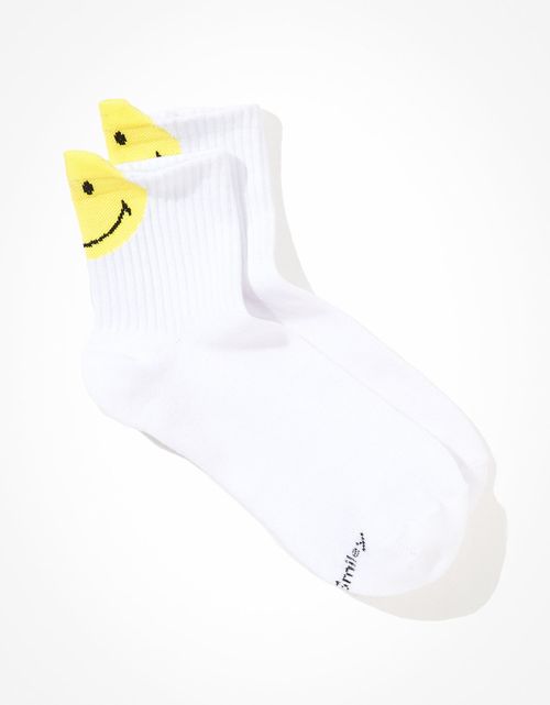 Medias AE corte talón con diseño de emoticones