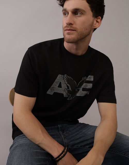 Camiseta con Gráfico Manga Corta Hombre AE