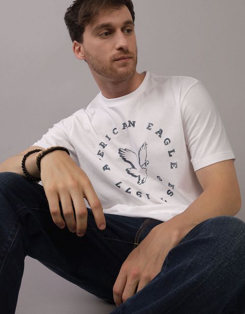 Camiseta con Gráfico Manga Corta Hombre AE