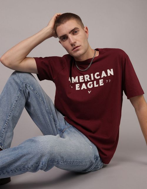 Camiseta con Gráfico Manga Corta Hombre Ae