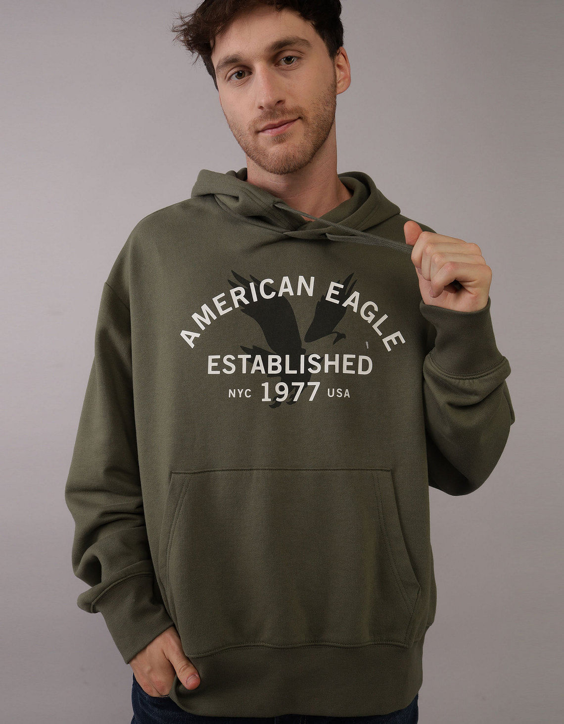 Burgundy American Eagle Sudaderas Hoodie Precio De Sueter American