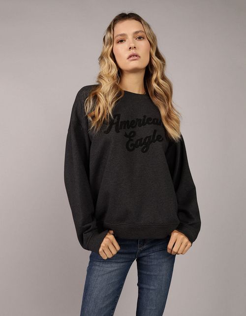 Buzo cuello redondo con gráfico Mujer AE