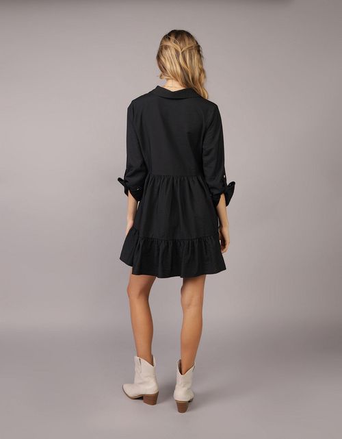 Vestido Tipo Camisero Midi Mujer AE