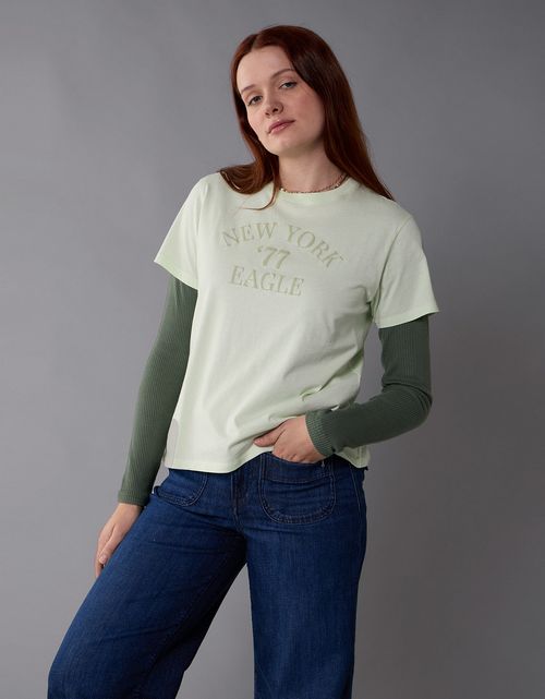 Camiseta con gráfico de mujer AE