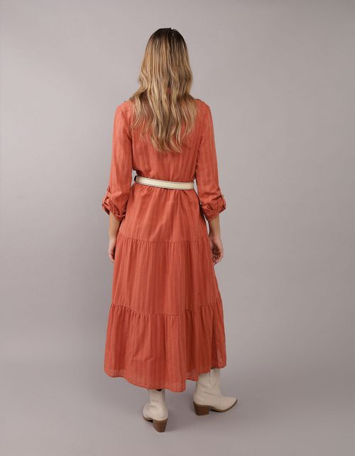 Vestido tipo Camisa manga larga de Mujer AE