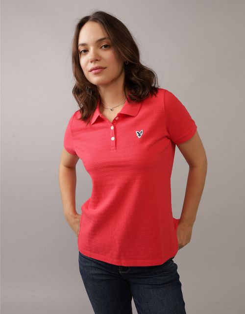 Camiseta tipo polo AE manga corta de mujer