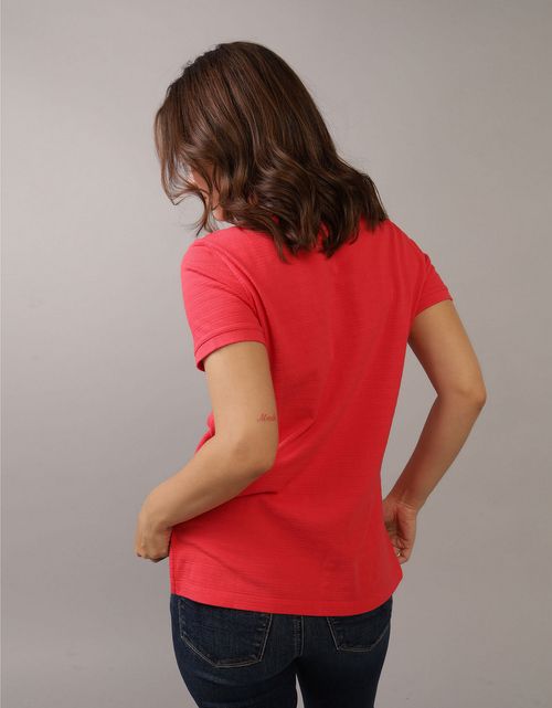 Camiseta tipo polo AE manga corta de mujer