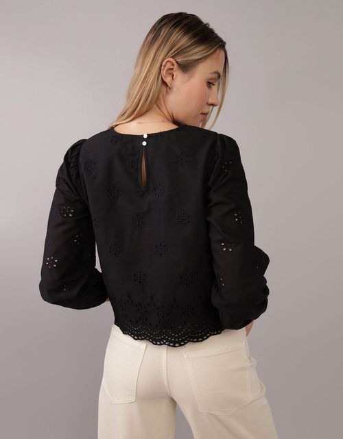 Camisa Manga Larga cuello redondo Mujer AE