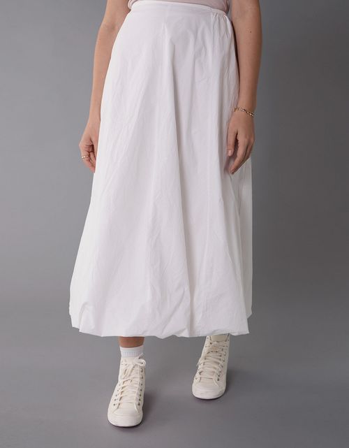 Falda Maxi de Tiro Alto con efecto Globo para Mujer