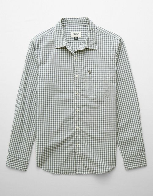 Camisa de popelina manga larga de hombre AE