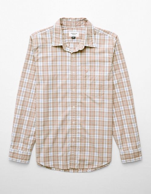 Camisa de popelina manga larga de hombre AE