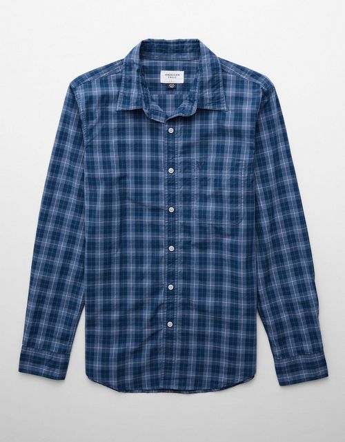 Camisa de popelina manga larga de hombre AE