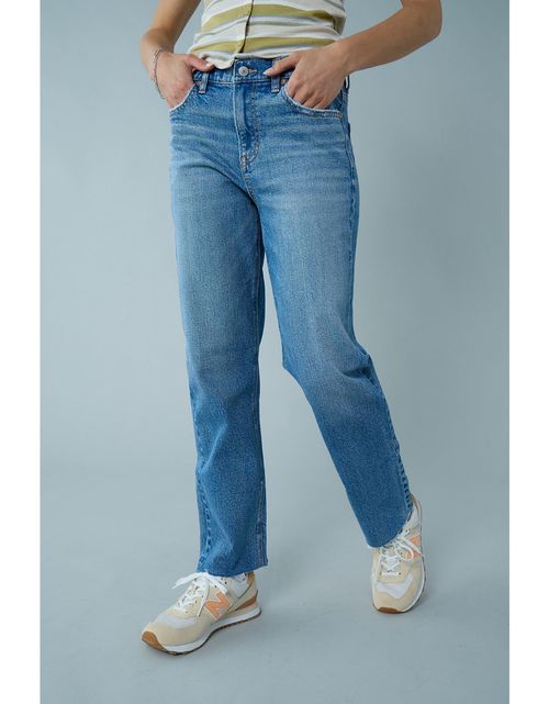 Jean straight de tiro alto de mujer AE
