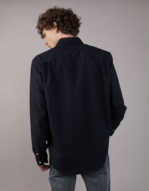 Camisa de popelina manga larga de hombre AE