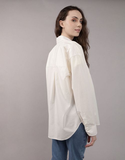 Camisa manga larga de botones de mujer AE