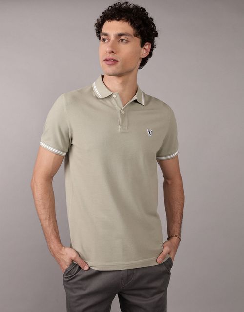 Camiseta tipo polo de piqué de hombre AE